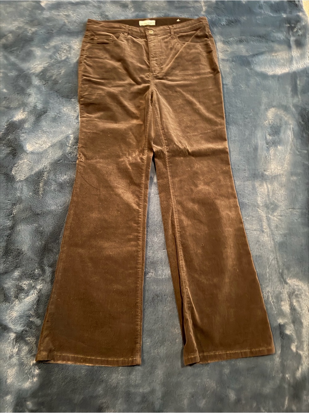 LOFT Black Boot Cut Corduroy Pants